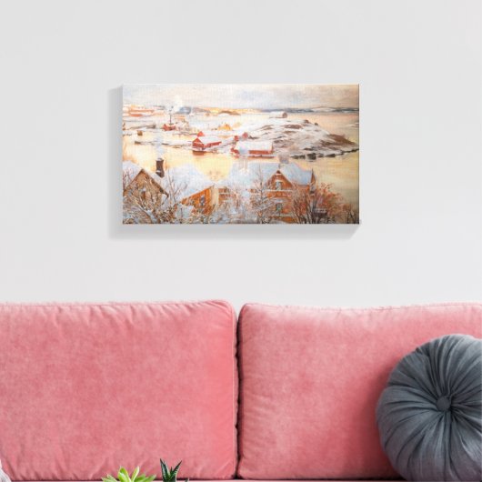 Albert Edelfelt - December - dag Canvas Afdruk (Insitu (Woonkamer))