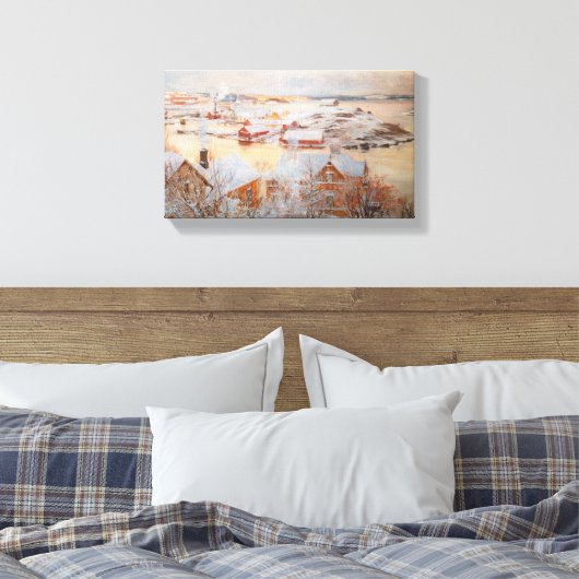 Albert Edelfelt - December - dag Canvas Afdruk (Insitu (Slaapkamer))