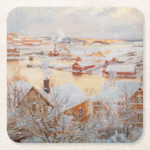 Albert Edelfelt - December - dag Kartonnen Onderzetters