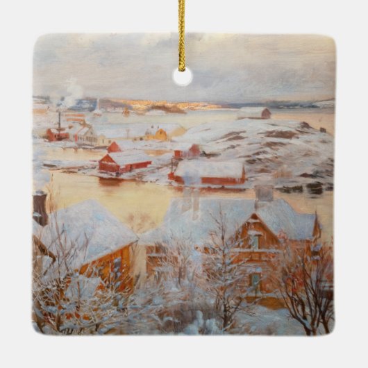 Albert Edelfelt - December - dag Keramisch Ornament (Achterkant)