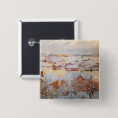 Albert Edelfelt - December - dag Vierkante Button 5,1 Cm (Voorkant /achterkant)