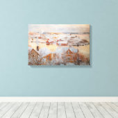 Albert Edelfelt - Decemberdag Canvas Afdruk (Insitu (Houten vloer))