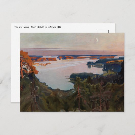 Albert Edelfelt - Gezicht op Haikko Briefkaart (Voorkant / Achterkant)