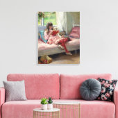 Albert Edelfelt - Goede Vrienden Canvas Afdruk (Insitu (Woonkamer))