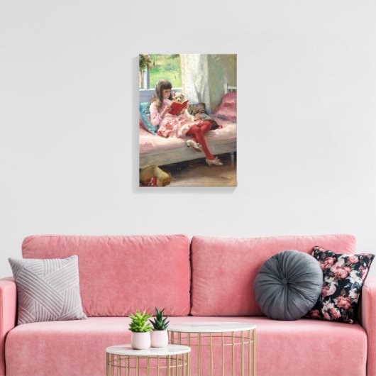 Albert Edelfelt - Goede vrienden Canvas Afdruk (Insitu (Woonkamer))