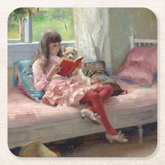 Albert Edelfelt - Goede vrienden Kartonnen Onderzetters (Voorkant)