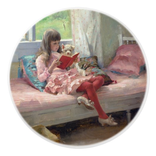 Albert Edelfelt - Goede vrienden Keramische Knop (Voorkant)