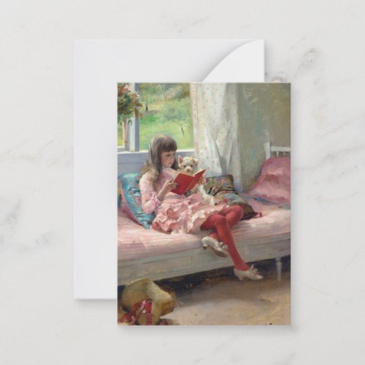 Albert Edelfelt - Goede vrienden Notitiekaartje (Voorkant)