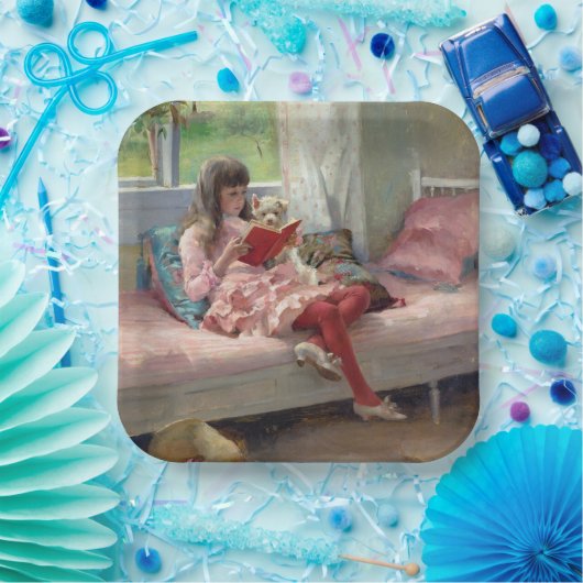 Albert Edelfelt - Goede vrienden Papieren Bordje (Feest)