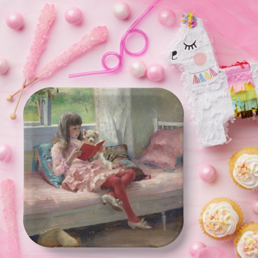 Albert Edelfelt - Goede vrienden Papieren Bordje (Feest)