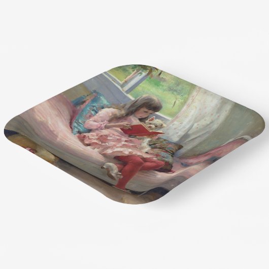 Albert Edelfelt - Goede vrienden Papieren Bordje (Gebogen)