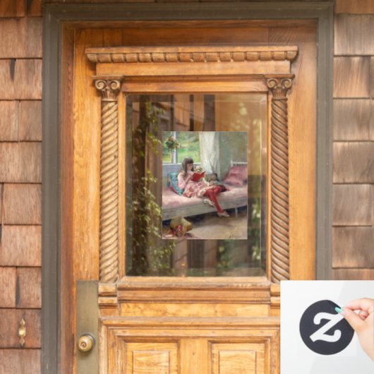 Albert Edelfelt - Goede vrienden Raamsticker (Huis Deur)