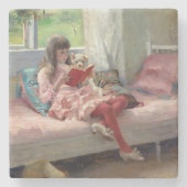 Albert Edelfelt - Goede vrienden Stenen Onderzetter (Voorkant)