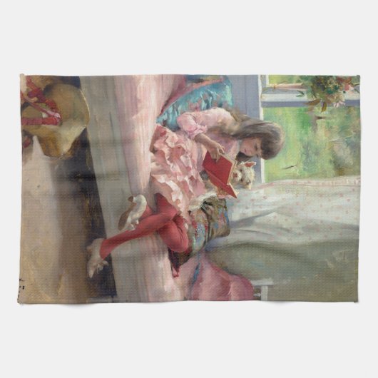 Albert Edelfelt - Goede vrienden Theedoek (Horizontaal)