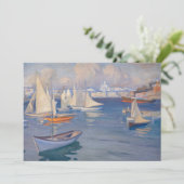 Albert Edelfelt - Harbour in Helsinki Bedankkaart (Staand voorkant)