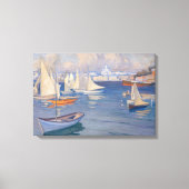 Albert Edelfelt - Harbour in Helsinki Canvas Afdruk (Voorkant)