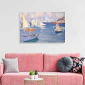 Albert Edelfelt - Harbour in Helsinki Canvas Afdruk (Insitu (Woonkamer))