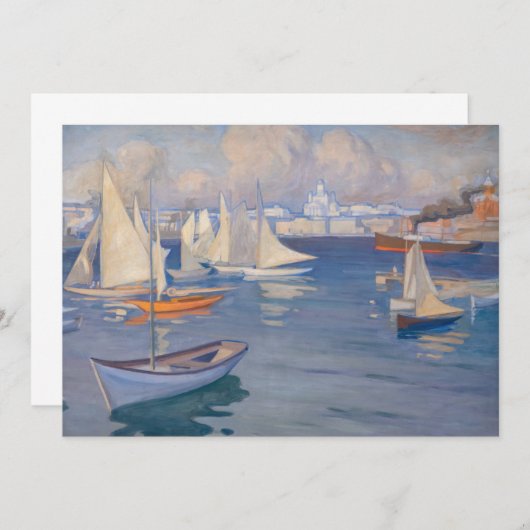 Albert Edelfelt - Harbour in Helsinki Kaart (Voorkant / Achterkant)