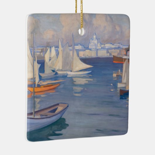 Albert Edelfelt - Harbour in Helsinki Keramisch Ornament (Rechts)