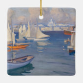 Albert Edelfelt - Harbour in Helsinki Keramisch Ornament (Achterkant)