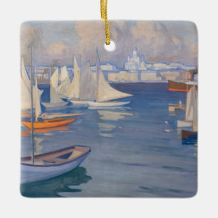 Albert Edelfelt - Harbour in Helsinki Keramisch Ornament
