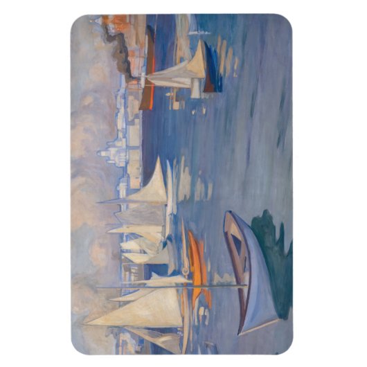 Albert Edelfelt - Harbour in Helsinki Magneet (Verticaal)