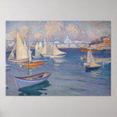 Albert Edelfelt - Harbour in Helsinki Poster (Voorkant)