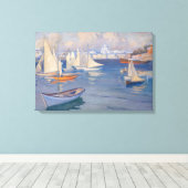 Albert Edelfelt - Haven in Helsinki Canvas Afdruk (Insitu (Houten vloer))