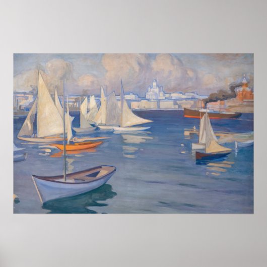 Albert Edelfelt - Haven in Helsinki Poster (Voorkant)