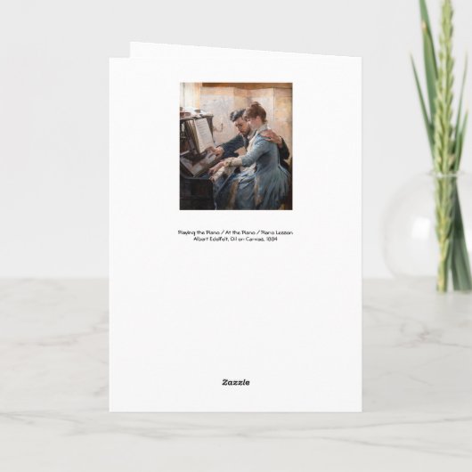 Albert Edelfelt - Het spelen van de Piano Kaart (Achterkant)