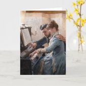 Albert Edelfelt - Het spelen van de Piano Kaart (Gele Bloem)