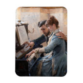 Albert Edelfelt - Het spelen van de Piano Magneet (Verticaal)