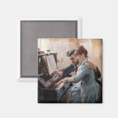 Albert Edelfelt - Het spelen van de Piano Magneet (Voorkant / Achterkant)