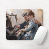 Albert Edelfelt - Het spelen van de Piano Muismat (Met muis)