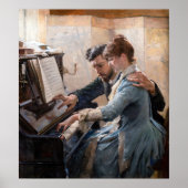 Albert Edelfelt - Het spelen van de Piano Poster (Voorkant)