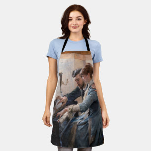 Albert Edelfelt - Het spelen van de Piano Schort