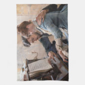 Albert Edelfelt - Het spelen van de Piano Theedoek (Verticaal)