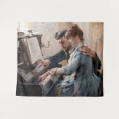 Albert Edelfelt - Het spelen van de Piano Wandkleed (Voorkant (horizontaal))