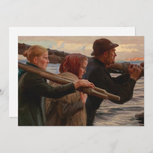 Albert Edelfelt - In de Outer Archipel Bedankkaart (Voorkant / Achterkant)