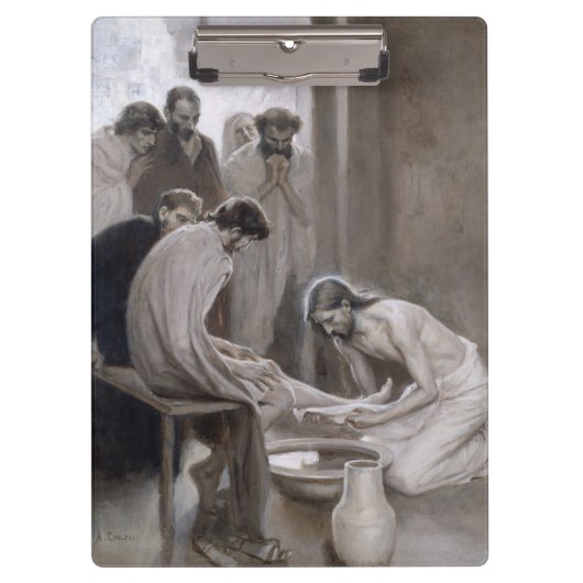 Albert Edelfelt - Jesus Washing Feet of Disciples Klembord (Voorkant)