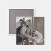 Albert Edelfelt - Jesus Washing Feet of Disciples Magneet (Voorkant / Achterkant)