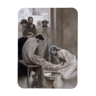 Albert Edelfelt - Jesus Washing Feet of Disciples Magneet