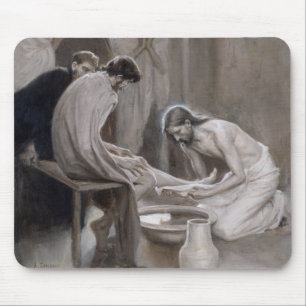 Albert Edelfelt - Jesus Washing Feet of Disciples Muismat