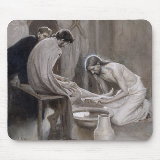 Albert Edelfelt - Jesus Washing Feet of Disciples Muismat (Voorkant)