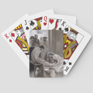 Albert Edelfelt - Jesus Washing Feet of Disciples Pokerkaarten