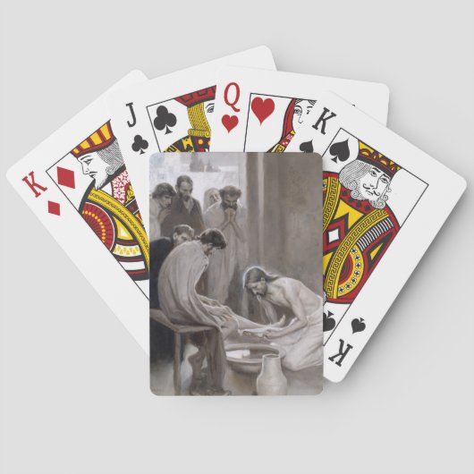 Albert Edelfelt - Jesus Washing Feet of Disciples Pokerkaarten (Achterkant)