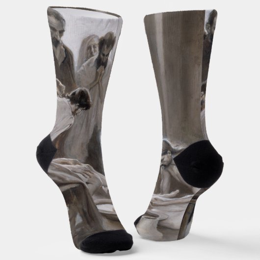 Albert Edelfelt - Jesus Washing Feet of Disciples Sokken (Gebogen)