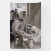 Albert Edelfelt - Jesus Washing Feet of Disciples Spandoek (Verticaal)