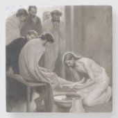 Albert Edelfelt - Jesus Washing Feet of Disciples Stenen Onderzetter (Voorkant)