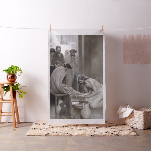 Albert Edelfelt - Jesus Washing Feet of Disciples Stof (Voorbeeld)